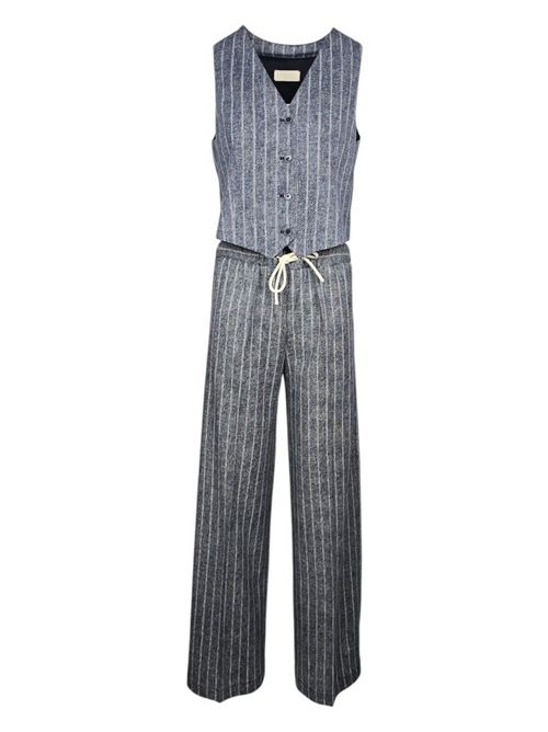 blue and white pinstriped vest Circolo 1901 | FD3486BLUE